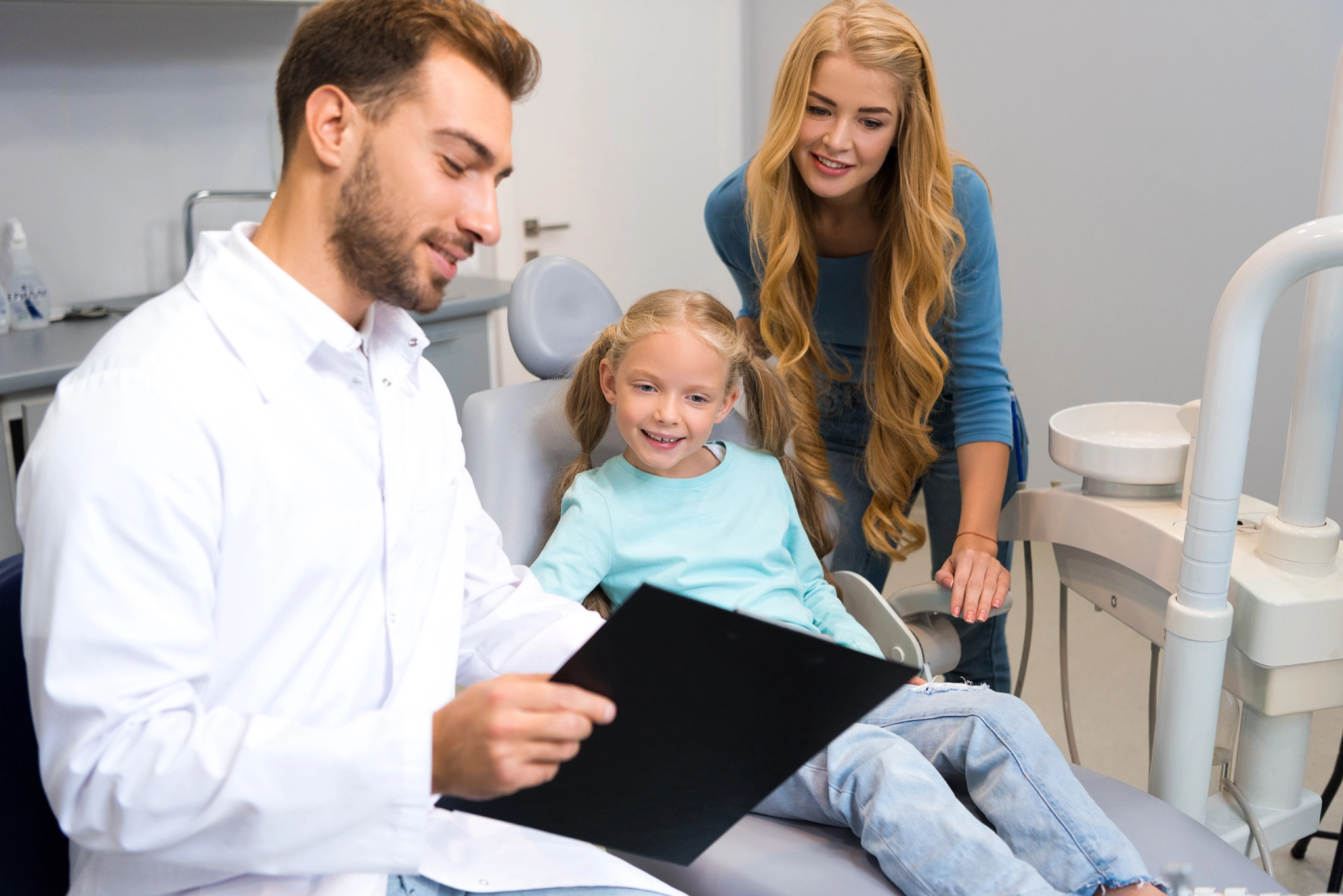 Parents in the Room for Dental Treatment on Children